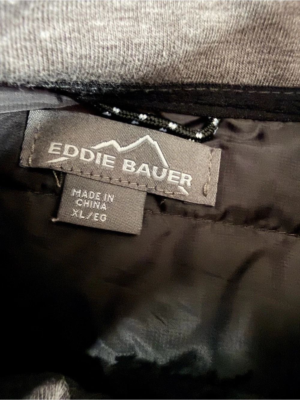 Gray Quarter-Zip Pullover with Black Quilted Yoke